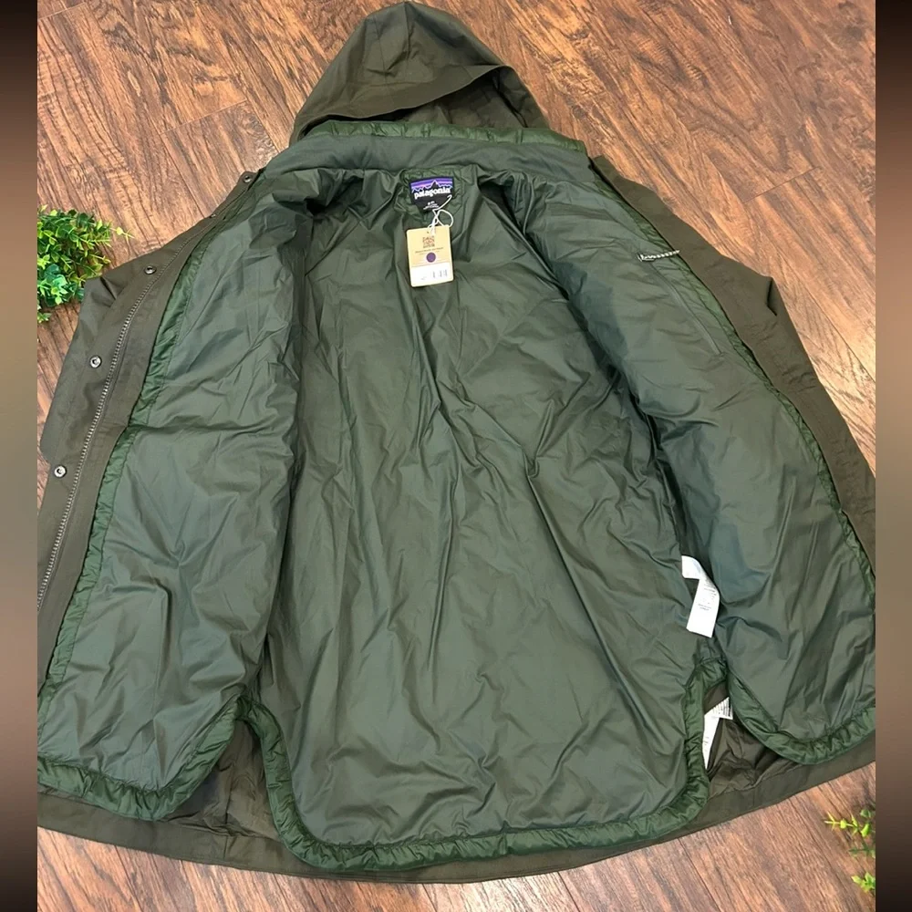 NWT PATAGONIA Women's Pine Bank 3-in-1 Parka Coat Jacket warm long green winter - Picture 4 of 6